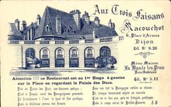 CPA Dijon Aux trois faisans Racouchot Place d'armes 