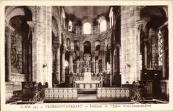 CPA Clermont Ferrand Interior of the Notre Dame Church of the Port