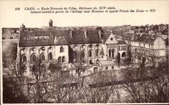 CPA Caen Teacher training school Girls Building of 14th formerly Forming part of I' Abbaye