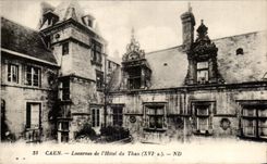 CPA Caen Attic windows of I' Hotel of Than