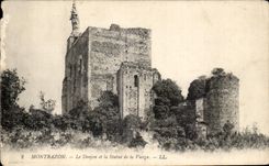 CPA Montbazon the Keep and Statue of the Virgin