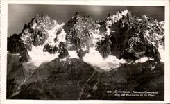 Large CPA Chamonix Charmoz Aiguille De Blaitiere And Of the Plan