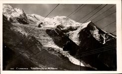 CPA Chamonix Teleferic And Mont Blanc