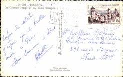 CPA Biarritz La Grande Plage Et Les Deux Casinos