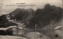 CPA Les Pyrenees Gavarnie le lac Glace la Crete de Tuquerouye Pic de l'Astazou