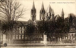 CPA Caen Apse of the Church Saint Etienne