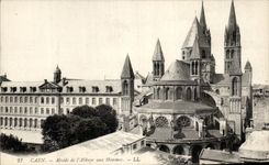 CPA Caen Apse of the Abbey to the Men