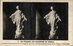 CPA La Chapelle Of the Carmelite nuns of Lisieux the Statue Miraculous one Of the Virgin Of the Smile