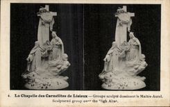 CPA La Chapelle Of the Carmelite nuns of Lisieux Goupe Scuplte dominating the Master