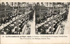 CPA the Procession Of has Lisieux the Procession Of the Bishops September 1925