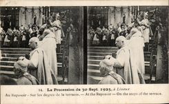 CPA the Procession Of has Lisieux To the Resting place On the Degrees Of the Terrace September 1925