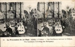 CPA the Procession of Lisieux Cardinals According to Hunting September 30th 1925