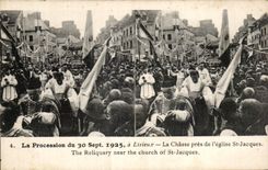 CPA the Procession of Lisieux Hunting close to the church St Jacques September 30th 1925