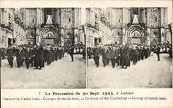 CPA the Procession In front of the Cathedral Groups musicians In face off the Cathedral Group off musicians