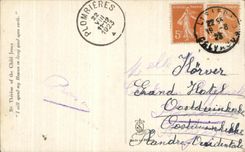 CPA Bce Therese Of the Jesus child covering his crucifix of pinks I want to pass my sky has to make Bernadette