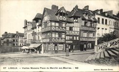 CPA Lisieux Vieilles Houses Places Market at Butters