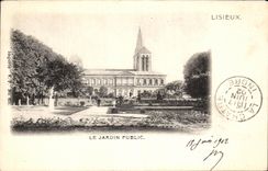 CPA Lisieux the Public garden