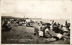 CPA Trouville the Queen Of the Beaches the Beach