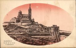 CPA Marsellie N D de la Garde et Ascenseurs