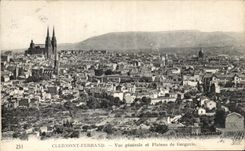 CPA Clermont Ferrand View and Plate of Gergovie