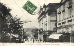 CPA Clermont Ferrand the Theater and Puy de Dome