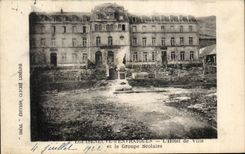 CPA Egliseneuve d' Entraigues the Town hall and the School complex
