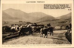 CPA Auvergne Poetique Thermal Road of Auvergne of the Mount Gilds has Saint Nectary Landscape with the Hamlet of Bressouleille Vache