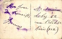 CPA Deauville Flowered Beach Street Gontaut Biron and Tennis