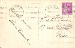 CPA Deauville Flowered Beach the hour of the Bath