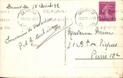 CPA Deauville Flowered Beach the Beach and Boards