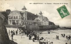 CPA Granville Le Casino Descente de la Plage