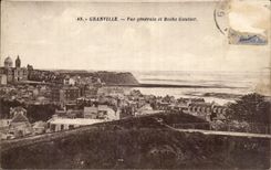 CPA Granville Vue generale et Roche Gautier