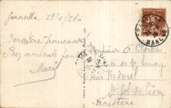 CPA Granville Artisique Granville Vue generale des Falaises prise des Remparts