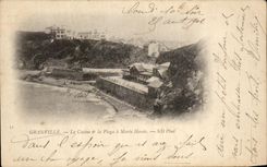 CPA Granville Le Casino la Plage a Maree Haute 