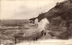 CPA Granville Le Plat Gousset un Jour de Tempete