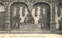 CPA Bourges Crypte de la catedral agrupa el ajuste con la tumba