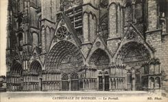 CPA Cathedrale De Bourges la puerta
