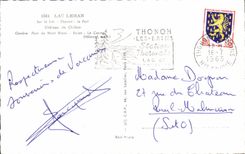 CPSM Lake Leman on the lake Thonon the Port Castle of Chillon