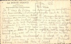 CPA Francia suave dimensiona el d azul Eze de Saint Laurent