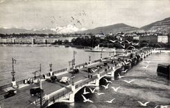 CPA Geneva the Bridge of the White MT and the White MT