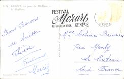 CPA Geneva the Bridge of the White MT and the White MT