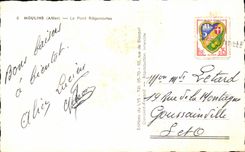 CPA Moulins the Regemortes Bridge