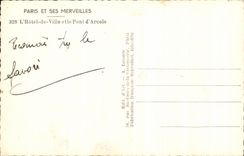 CPA Paris And Its Mersvielles Hotel De City And the Bridge of Arcole