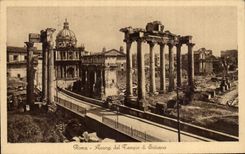CPA Roma Avanzi Del Tempio Di Saturno