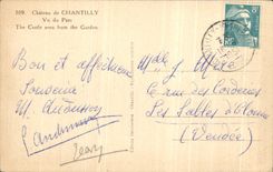 CPA Castle of Chantilly Seen of the Park