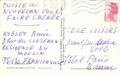 Jardines MODERNOS de Angulema de la TARJETA del ayuntamiento de I