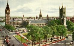 CPSM Parliament London Public garden