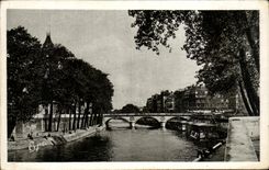 CPA By Visiting Paris the Seine Michel bridge