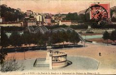 CPA Lyon the Bridge of the Loop and the Monument of the Children of the Rhone