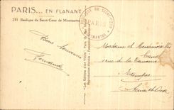 CPA Paris While Strolling Basilica of the Sacring Heart of Montmartre